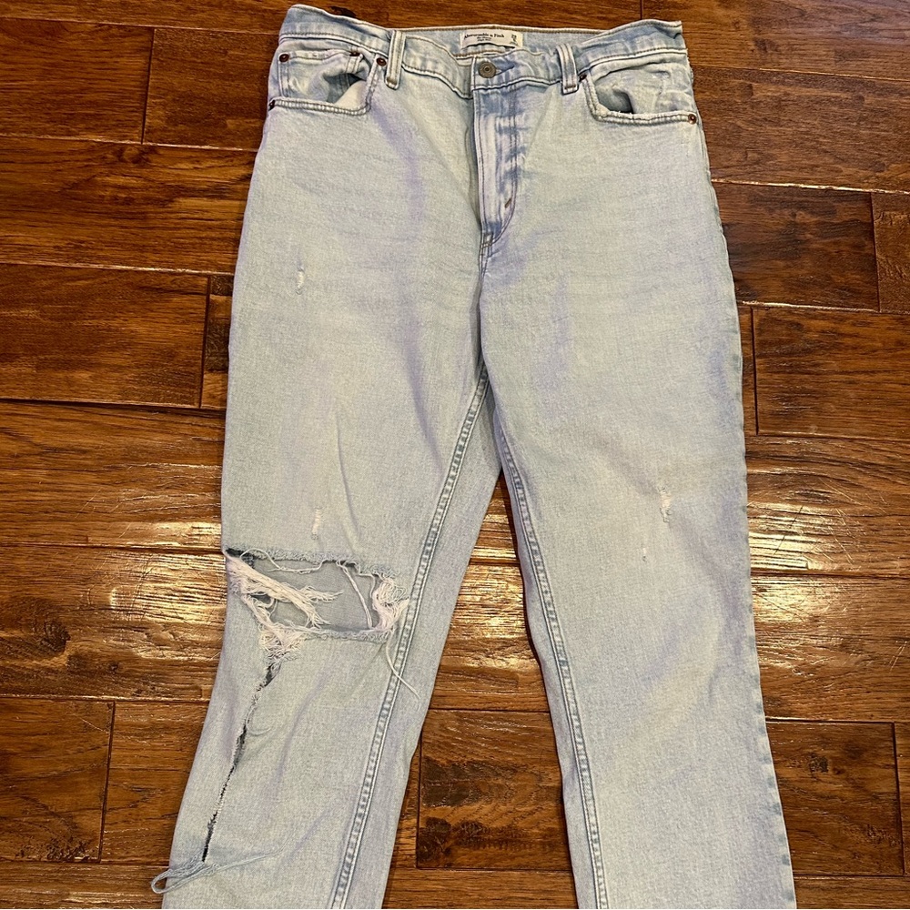 Light blue ripped jeans 29/8 sorry a little hard to see